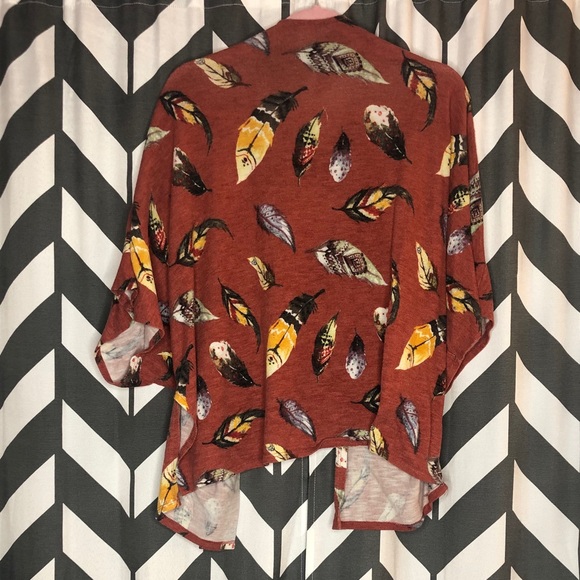 Deep/ Burnt Orange Fall Cardigan - Picture 2 of 2